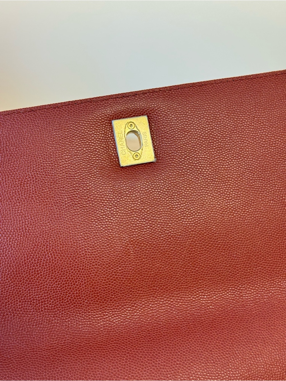 ❌SOLD❌Chanel Quilted Top Handle Bag in Deep Red - Picture 9 of 17